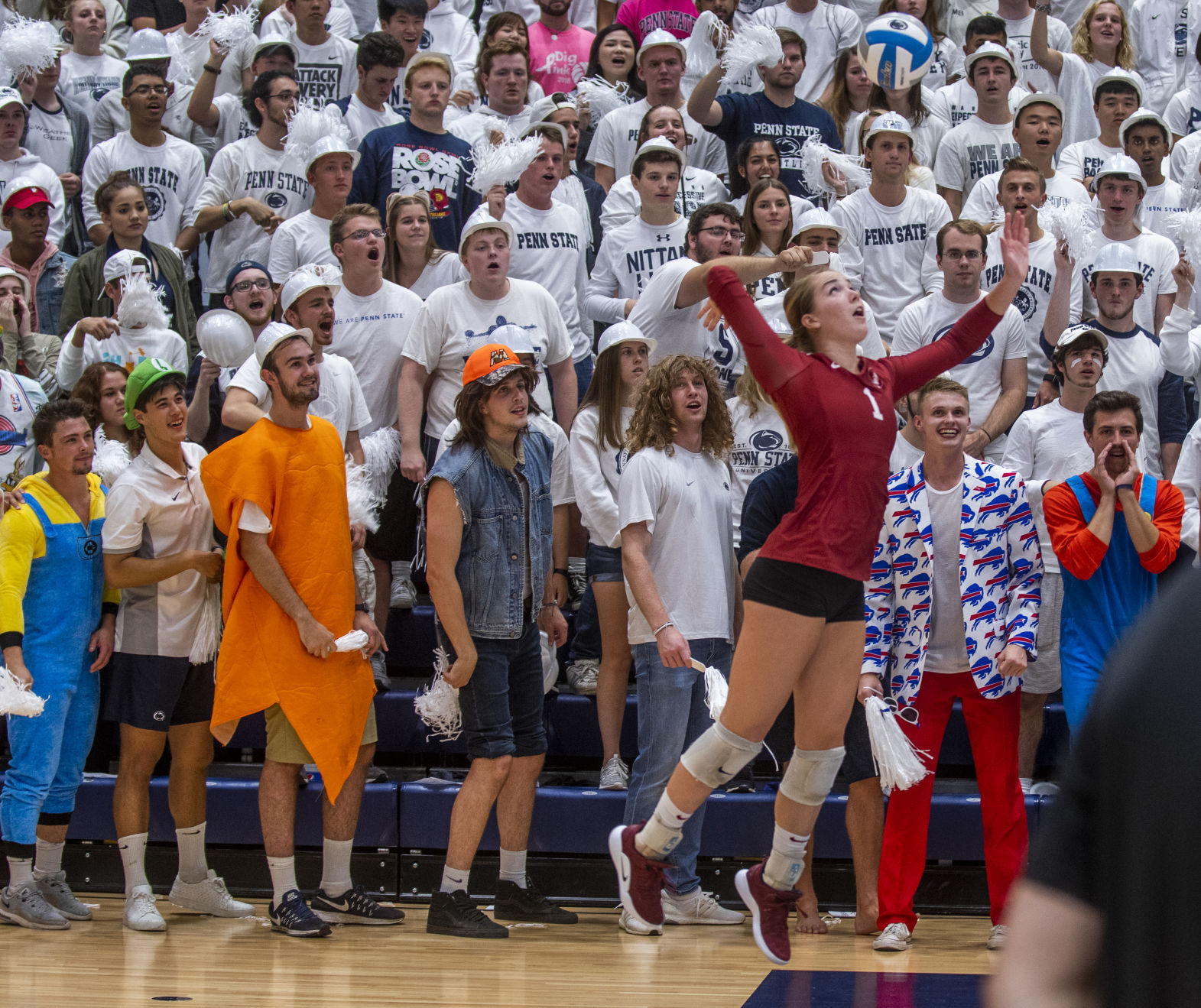 Penn State women's volleyball vs Stanford, Jenna Gray (1) serves